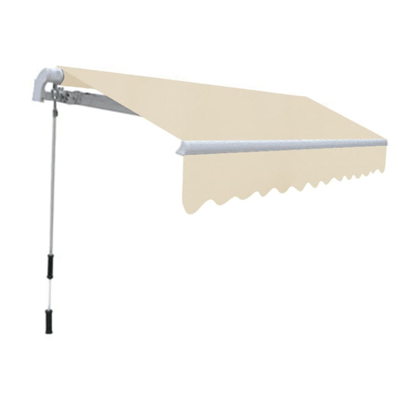 Auvent de patio rétractable en polyester VidaXL, L 120 po x P 96 po