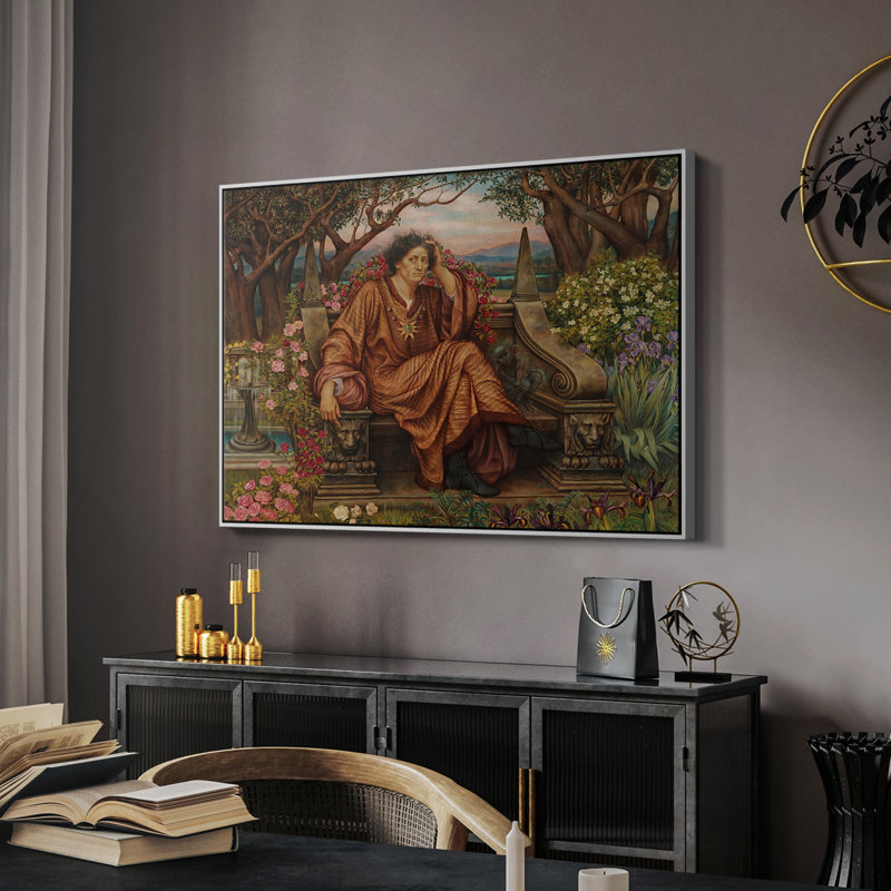 Une âme en enfer, v. 1901-1902 - Evelyn De Morgan - Toile tendue avec châssis encadrée, 26 x 40, Blanc