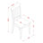 6 Piece Dining Set Contains a Square Dining Room Table with Butterfly Leaf and 4 Linen Fabric Kitchen Chairs with a Bench, Cappuccino