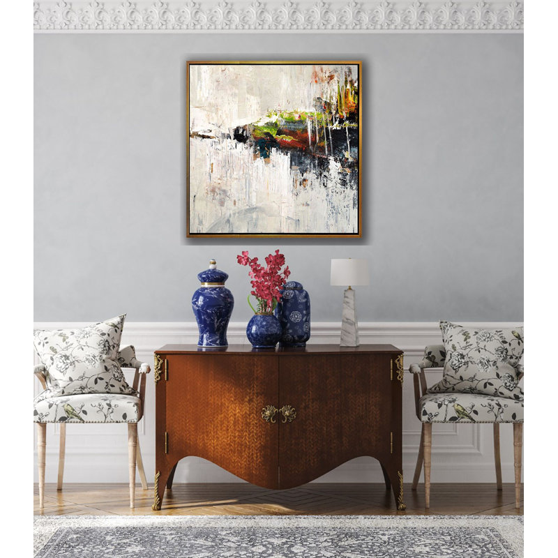 LAUNCH - Unframed Print on Canvas, Brown Framed Canvas, 24" H x 24" W x 1.75" D