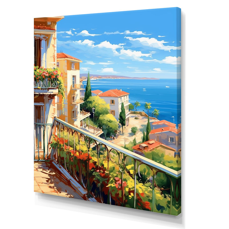 Beautiful Scenery In Italy, 44" H x 34" W x 1.5" D, Wrapped Canvas