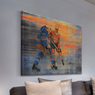 « usa vs can » par parvez taj,, reproduction d’art sur toile tendue