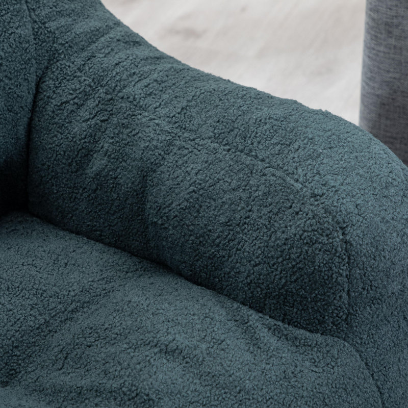 Fauteuil à billes en peluche de taille moyenne pour adulte avec rembourrage en mousse, Ours en peluche vert