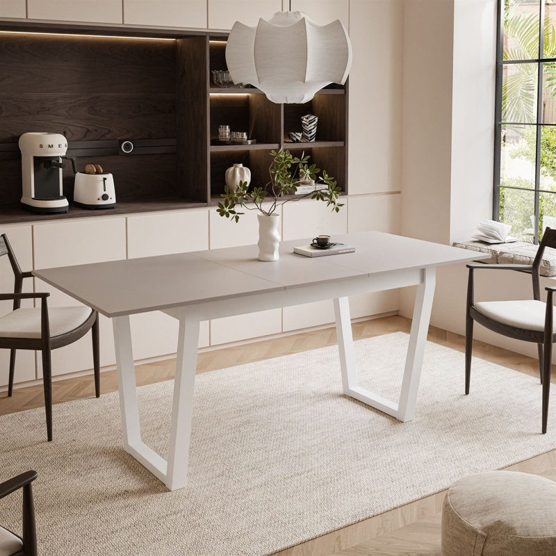 Extendable table ARTON II  140 cm,  "V" legs, Cashmire, White