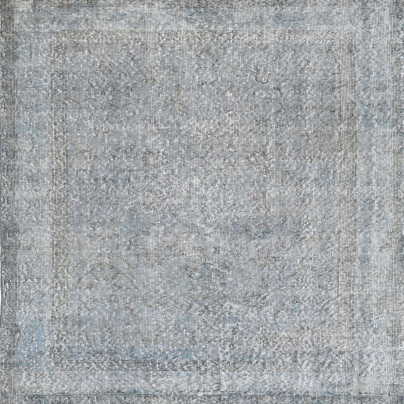 Tapis oriental gris / blanc, Carré 7 pi