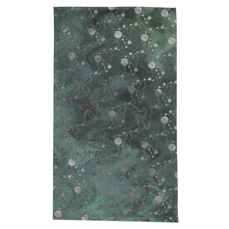 Nappe abstrait leffel, Vert / Noir