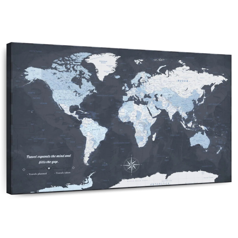 Travel élargit le monde de la punaise Mind Alvertia II, H 20 po x l 30 po