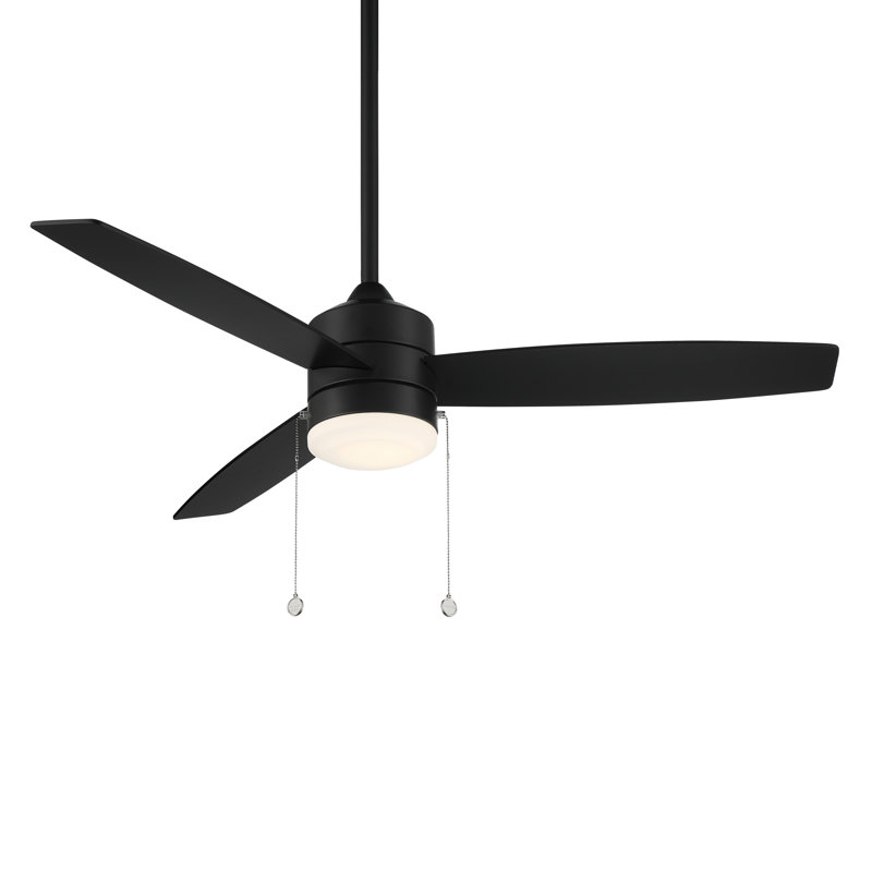 Atlantis 52'' Ceiling Fan with LED Lights, Matte Black