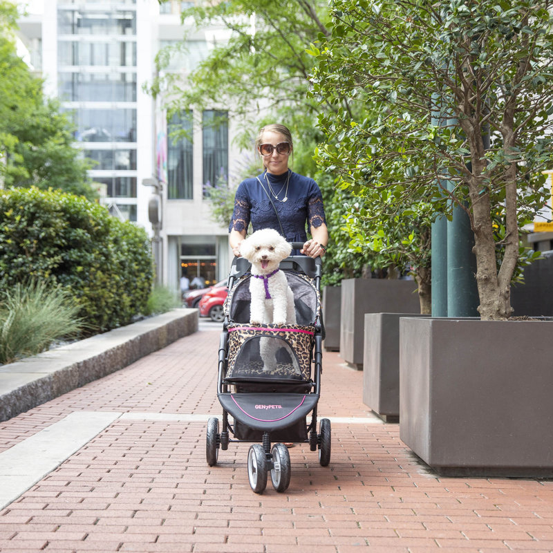 Foldable Pet Stroller, Cheetah