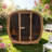 Sansheng® 4 Person Premium Spliced Red Cedar Outdoor Sauna Room With Tinted Glass Door (62.9*81.1*78.7in)