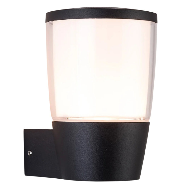 Canonsburg 16.3cm H Outdoor Armed Sconce, Black