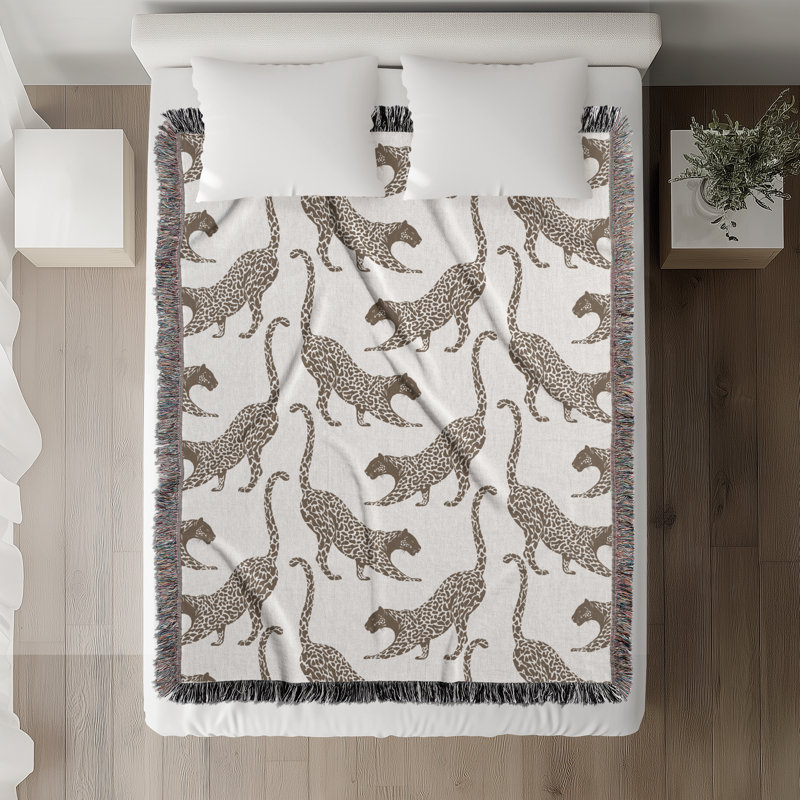 Jeté Bolt, L 70 po x l 50 po, Beige / Blanc cassé