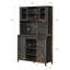 Armoire-bar 69,6 po de hauteur, support à vin pour 6 bouteilles et 12 fentes pour verres à pied 69,6 po-1422667963