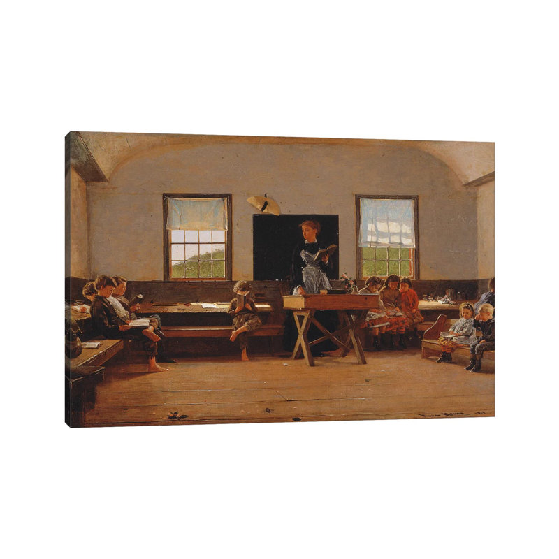 The Country School, 1871 by Winslow Homer - Wrapped Canvas Gallery-Wrapped Canvas Giclée, 66.04 cm H x 45.72 cm W x 1.91 cm D