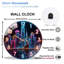 Horloge murale DEL avec horloge murale moderne en verre 12 po