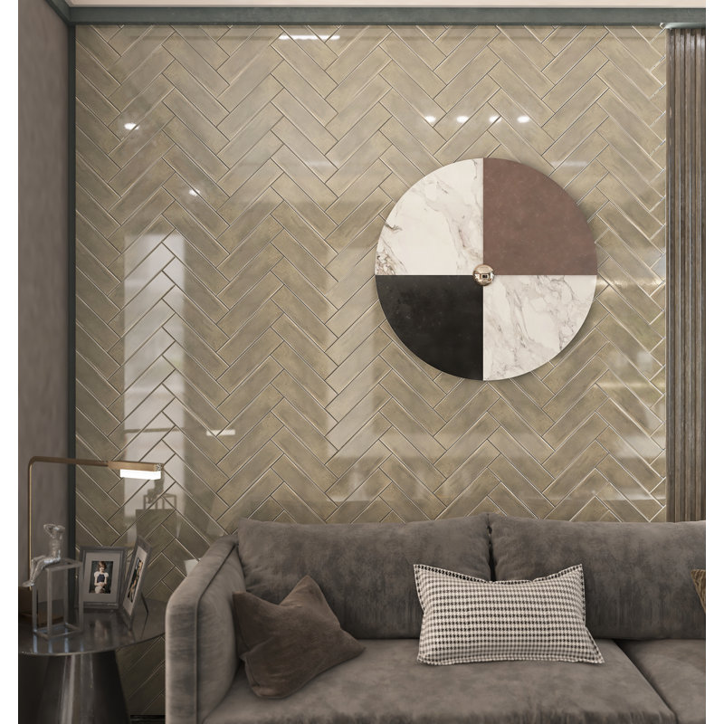 Carreau de céramique 3 "X 12" Anacleto, Gris foncé