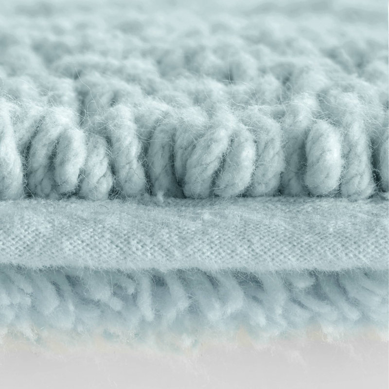 Tapis de bain de luxe réversible 100% coton touffeté 3000 g / m², texture moelleuse semblable au nuage, lavable à la machine, certifié Oeko-Tex
