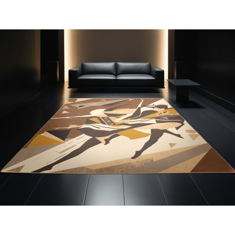 Tapis éclectique abstrait Performance, 3x5