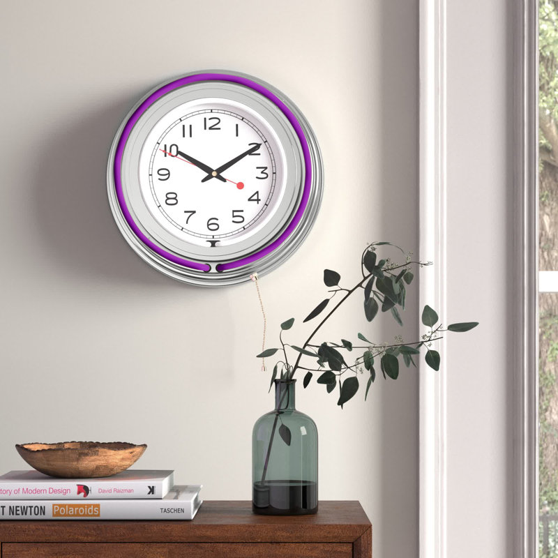 Horloge murale 14 po Atalee, Mauve