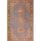Artistic Art Nouveau Animal Design Room Size Antique Israeli Marbediah Rug