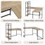 138cm W L-Shaped Writing Desk