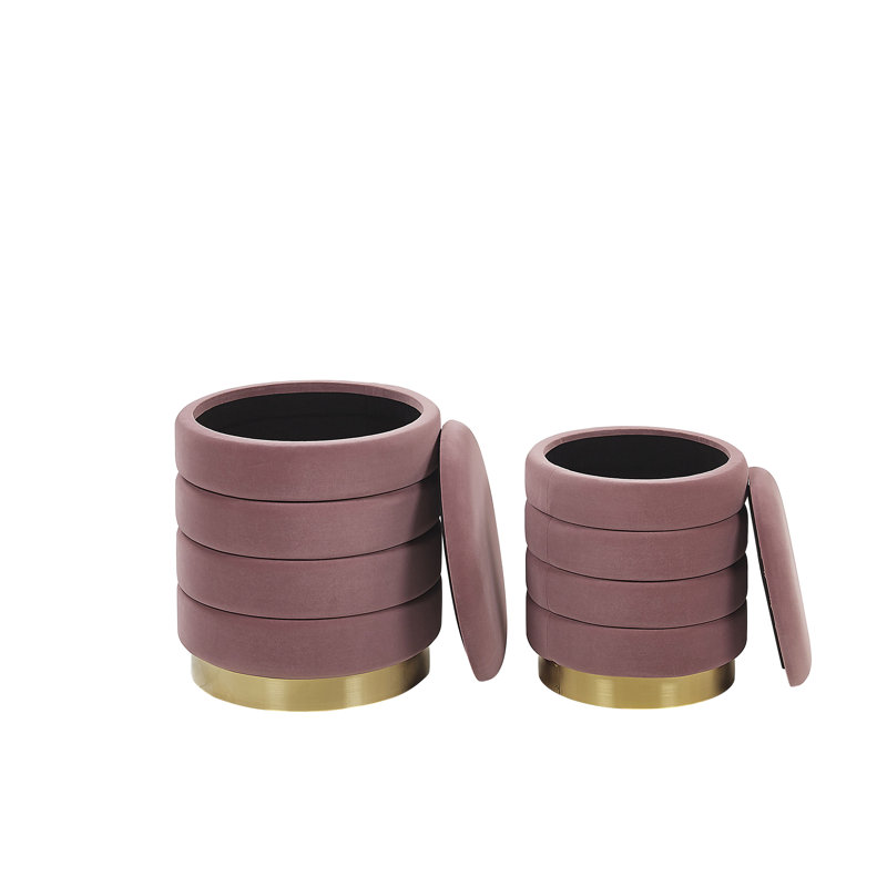 Manufactured Wood Accent Stool, Pink