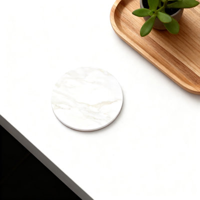 Ensemble de sous-verres en céramique 6 pièces avec support en métal, sous-verres antidérapants pour table basse, bar et décoration intérieure 6 pièces