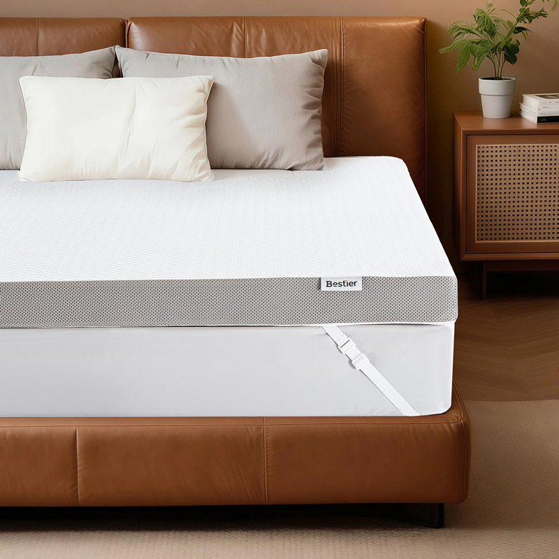 3" King Size Plush Tencel Gel Memory Foam Mattress Topper With Washable Cooling Cover, Pain Relief & Breathable, 3 INCH, King