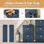 Petite armoire à chaussures bleue avec 2 tiroirs-699097540-681985958