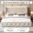 Bed Frame With Storage Drawers And Tufted Headboard Velvet Upholstered Platform, Led Light Wingback-1334576383-1334576378