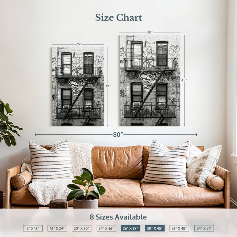 Lilie Urban Manhattan Stairs, H 39 po x l 26 po