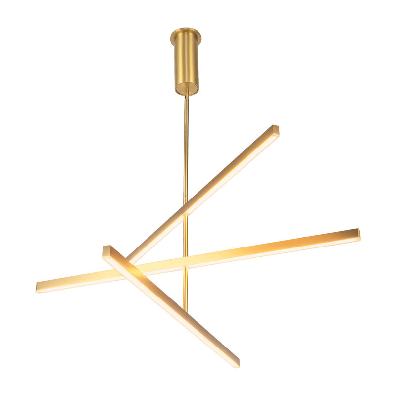 Vega 3 - Light LED Pendant, Gold, 16.5" H x 45" W x 45" D
