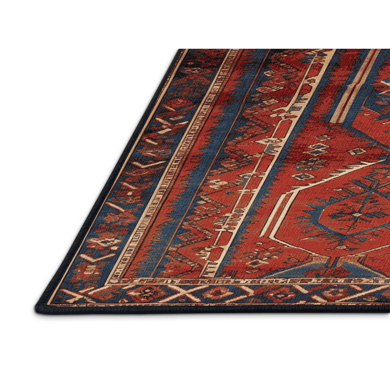 Tapis brun lavable à la machine, Carré 7 pi