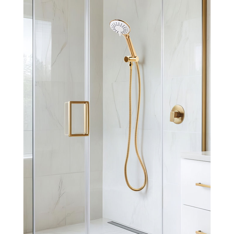 Shower Head and Hose Kit TUMPLE, Gold
