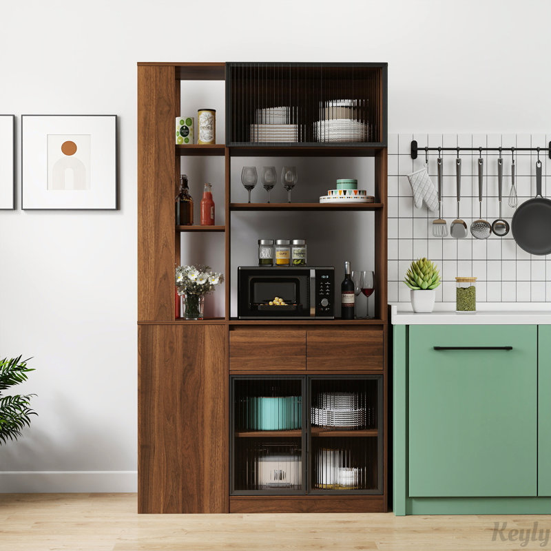 70.87"H Tall Storage Cabinet with Multi-functional storage spac, Modern Wooden Entrance Organizer for Hallway, Living Room