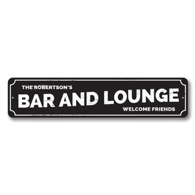 Bar And Lounge Aluminum Sign