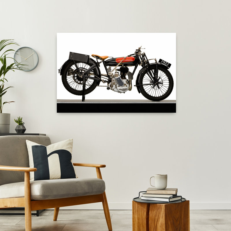 1922, art de paysage de paysage abstrait classique 500Cc Beardmore, H 24 po x l 36 po