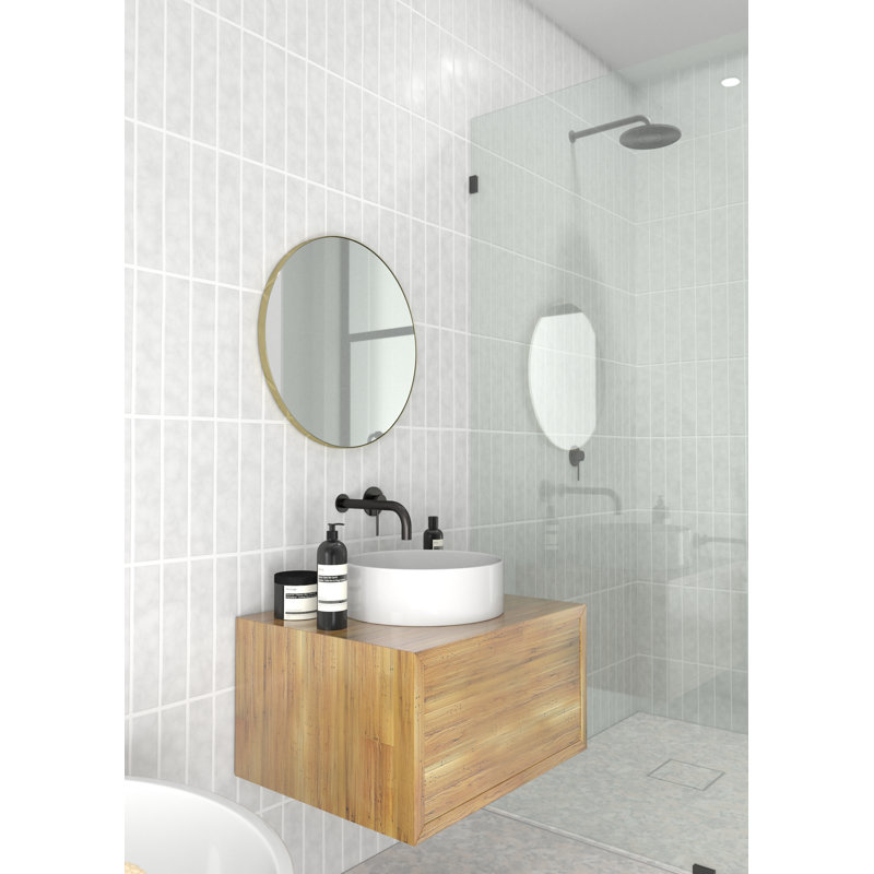 Modern & Contemporary Bathroom/Vanity Mirror, Satin Brass