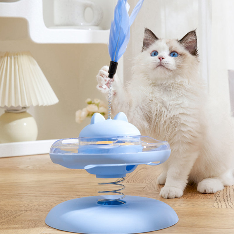 Distributeur de nourriture rotative 360 °, Bleu