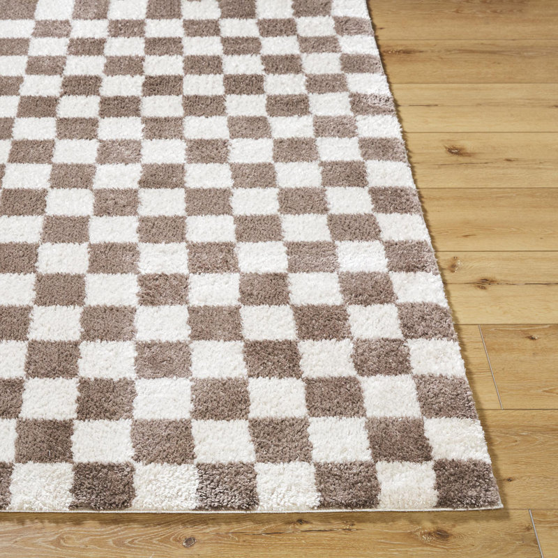 Tapis Kyro, Tapis de couloir 2 pi 7 po x 7 pi 3 po, Blanc / Brun