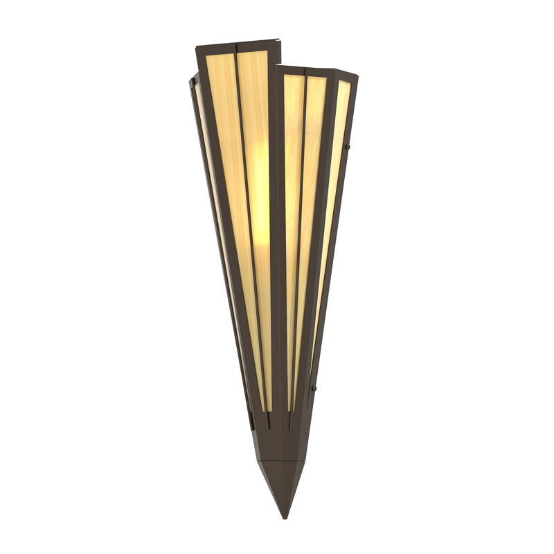 Applique murale 7,25 po de largeur Brum, Idalight, Bronze frotté à l'huile, Beige