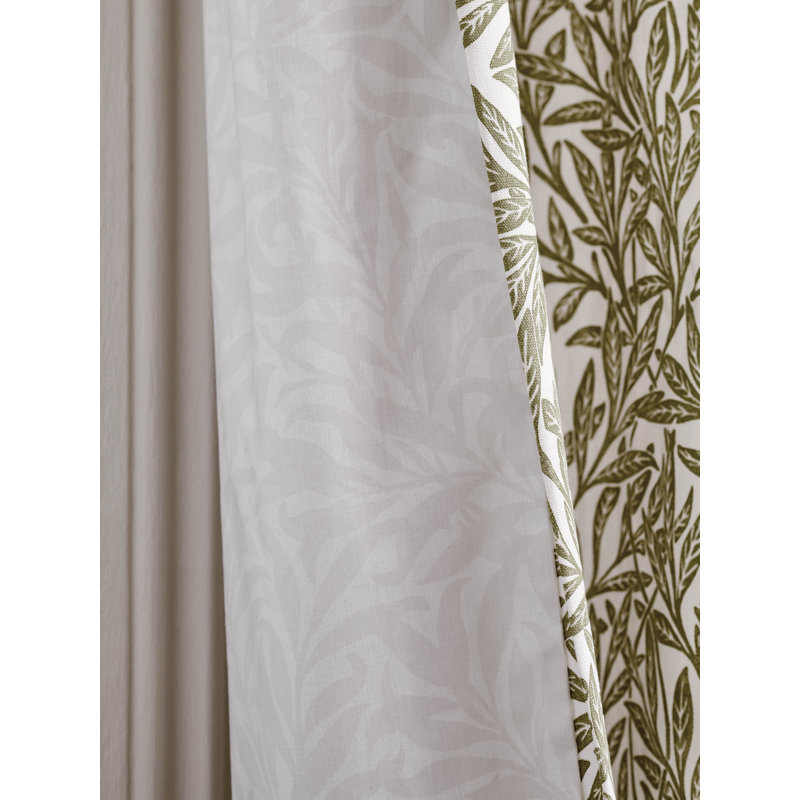 Cotton Blend Curtain Panel Pair, 168cm W x 137cm L