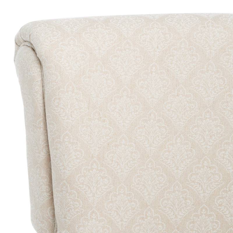 Fauteuil de 29,8 po Montgomery, Beige Linen Blend Damask