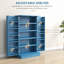 41 po, armoire de cuisine 41 po, bleu, 12 tablettes de porte, 5 tablettes avec rangement réglable pour un rangement optimal, organisation bleue efficace