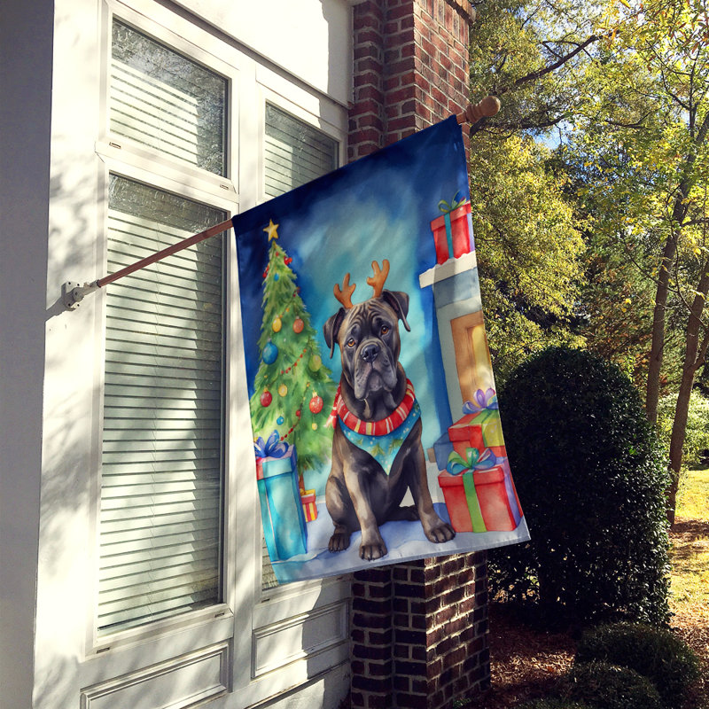 Christmas Reindeer House Flag, Cane Corso