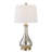 Brunet 26" Modern Glam Gold Glass Table Lamp 3-Way Dimmable USB Port-1629439459
