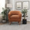 Fauteuil d'appoint de style Mid-Century moderne de 30 po avec revêtement en tissu texturé Jakyan, Jakyan
