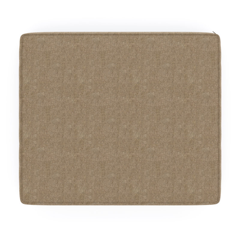 Sunbrella® Outdoor Ottoman Cushion, Spectrum Mushroom Sunbrella® Plainweave, 3.5" H x 23.5" W x 20.5" D