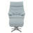 Janella Accent Chair W/Swivel & Ottoman, Babyblue Top Grain Leather