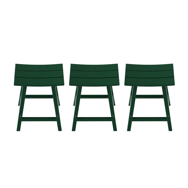 Tabouret d'extérieur Laguna, Tabouret de comptoir (siège d'une hauteur de 24 p, Vert foncé
